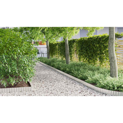Lawn Edge Silver 1000 x 15 x 0.03 cm Galvanized Steel