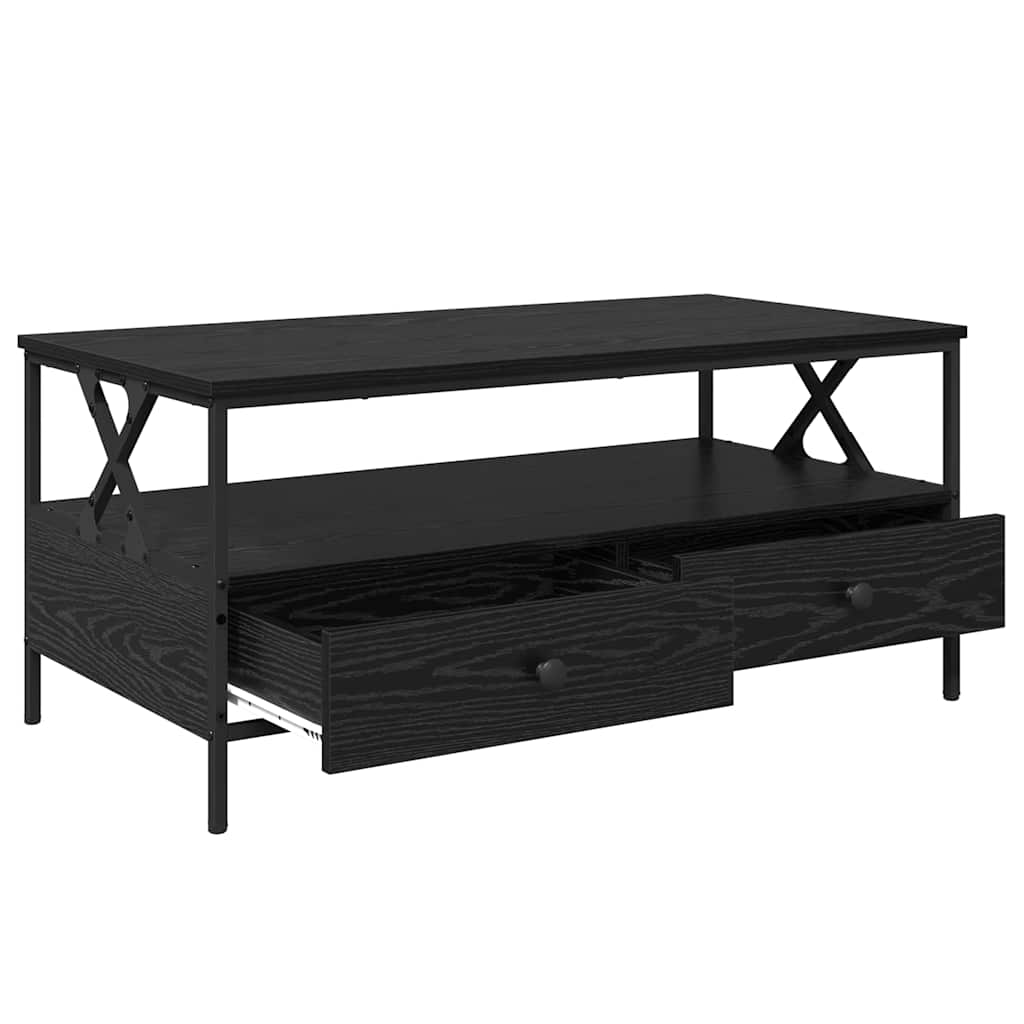Coffee Table Black oak 100 x 51 x 45 cm Engineered wood