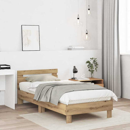 Bed Frame Artisan Oak 90 x 200 cm Engineered Wood