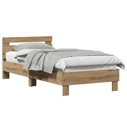 Bed Frame Artisan Oak 203 x 95 x 70 cm Engineered Wood