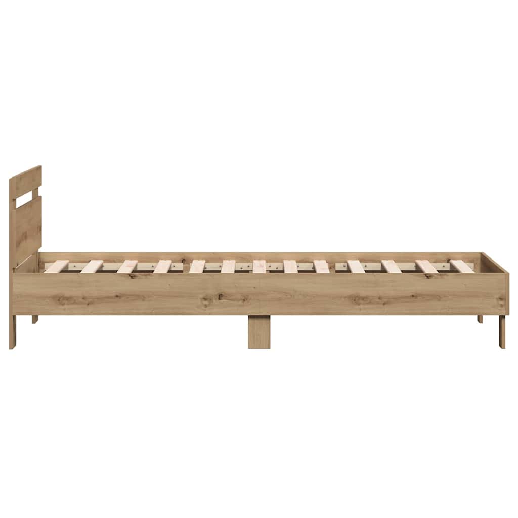 Bed Frame Artisan Oak 90 x 200 cm Engineered Wood