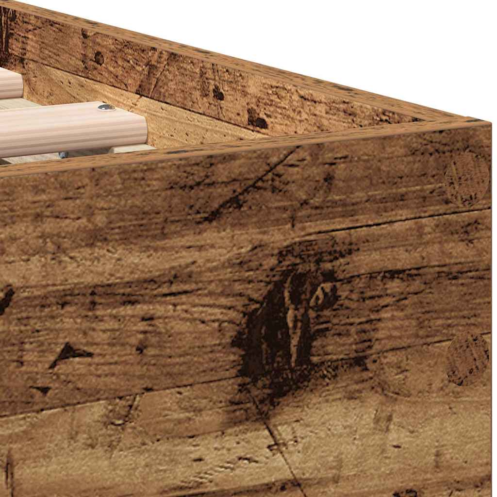 Bed Frame Old Wood 193 x 95 x 88 cm Engineered Wood