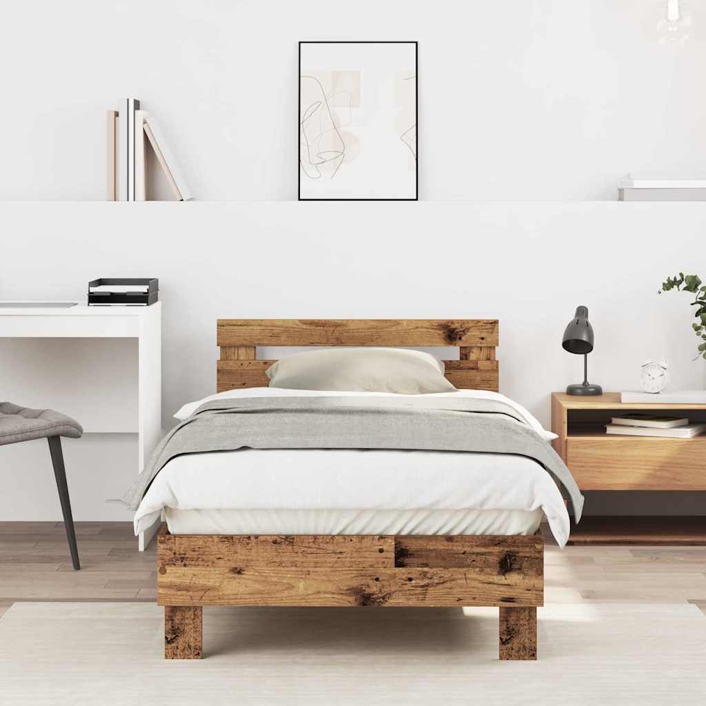 Bed Frame Old Wood 193 x 95 x 88 cm Engineered Wood
