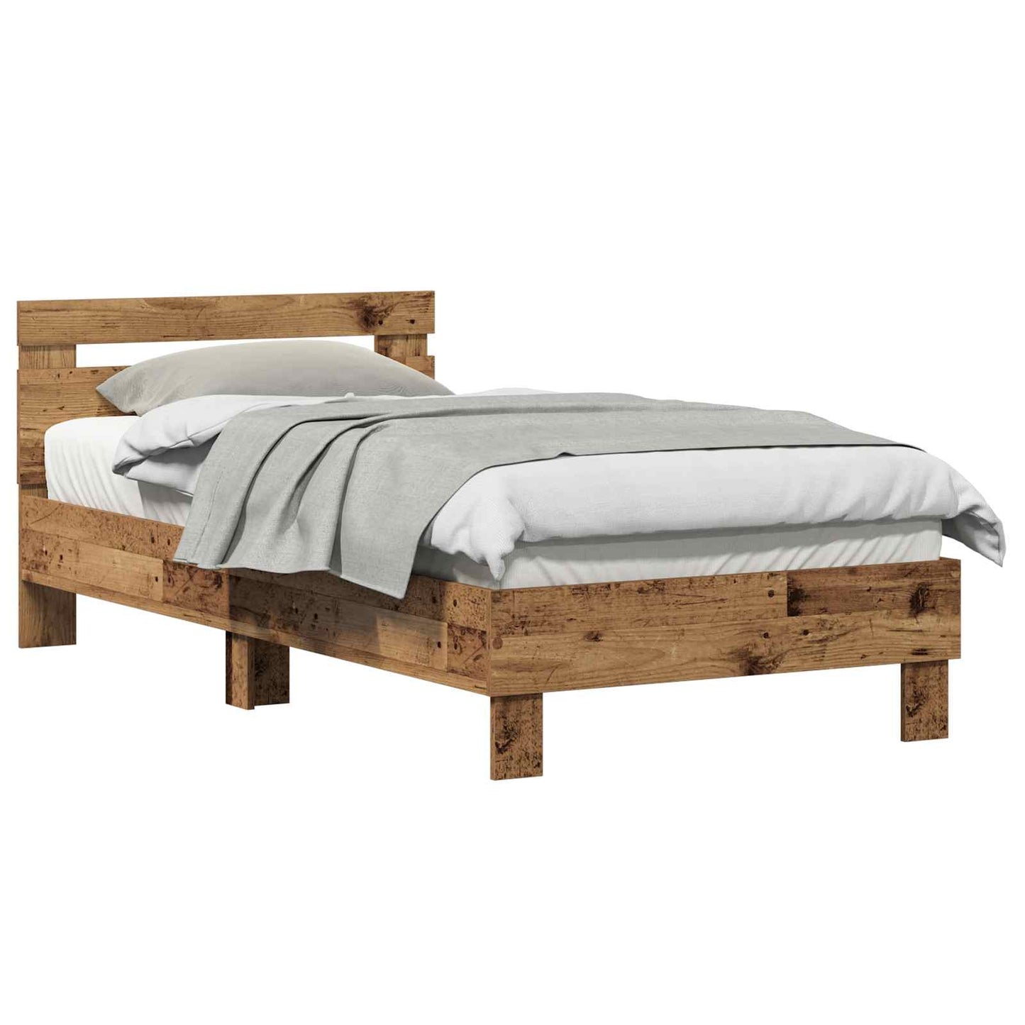 Bed Frame Old Wood 193 x 95 x 88 cm Engineered Wood