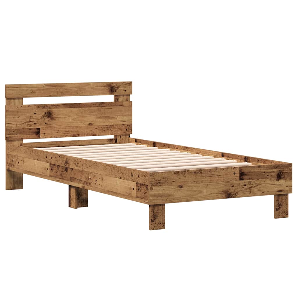 Bed Frame Old Wood 193 x 95 x 88 cm Engineered Wood