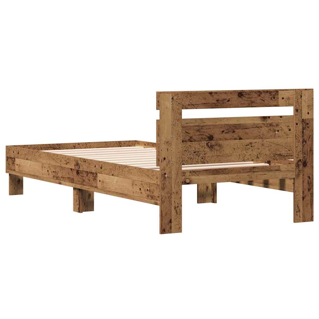 Bed Frame Old Wood 193 x 95 x 88 cm Engineered Wood