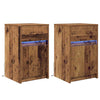 Bedside Cabinet 2 pcs Old wood 38 x 34 x 61 cm Particle board