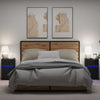 Bedside Cabinet 2 pcs Black oak 38 x 34 x 61 cm Particle board