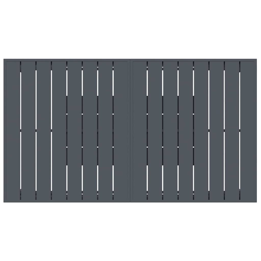 Garden Dining Set 9 pcs Anthracite Powder-coated Steel