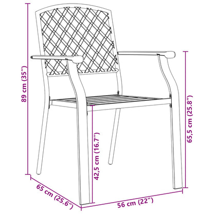Garden Dining Set 9 pcs Anthracite Steel