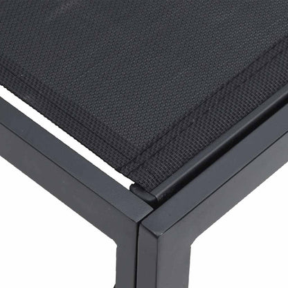 Garden Sofa Set with Cushion 13 pcs Black Aluminium