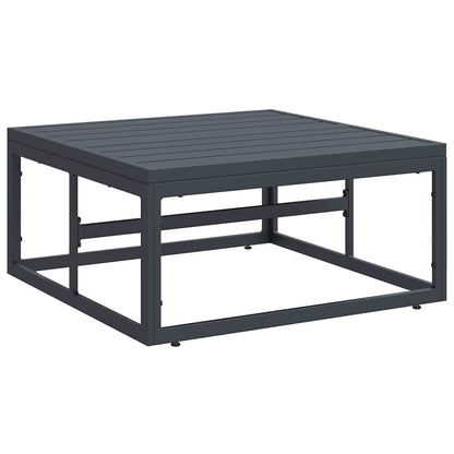 Garden Sofa Set with Cushion 5 pcs Black Steel