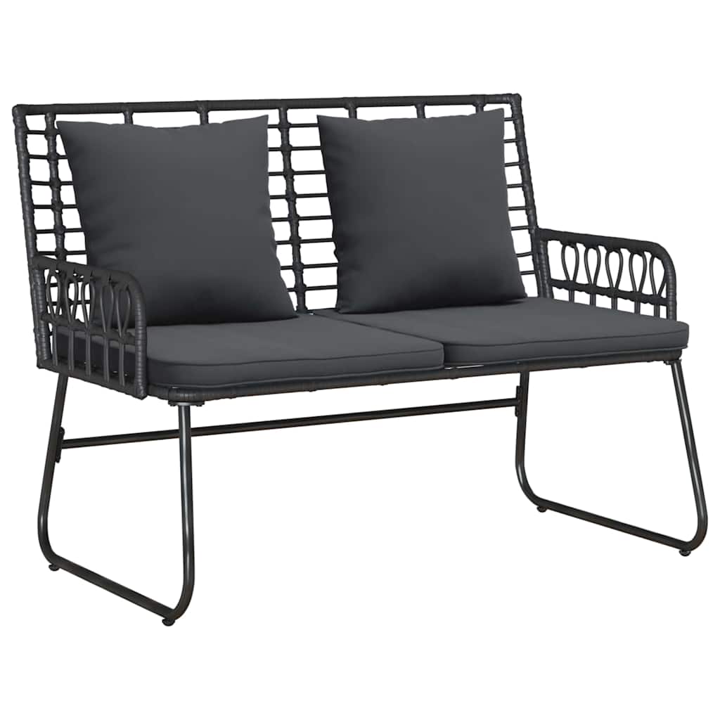 Garden Furniture Set 4 pcs Black and Anthracite Poly Rattan