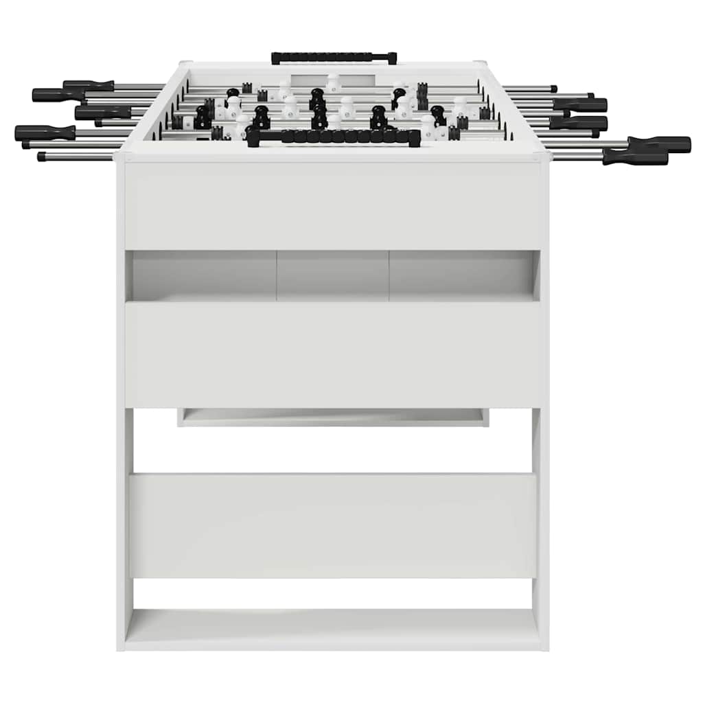 Foosball Table White 146.5 x 74 x 85 cm Engineered Wood