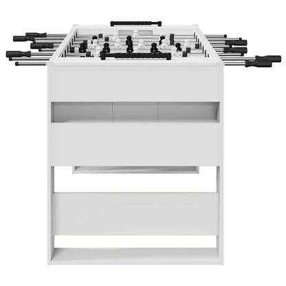 Foosball Table White 146.5 x 74 x 85 cm Engineered Wood
