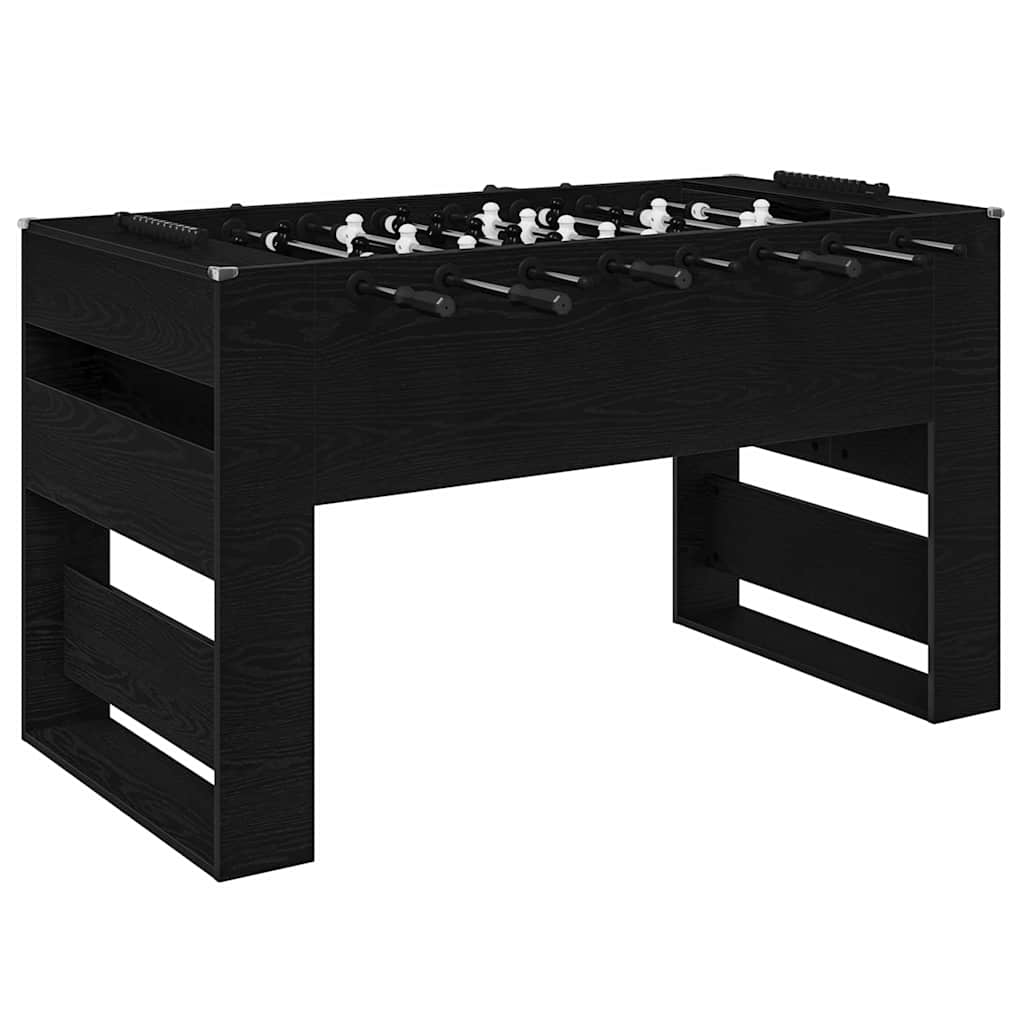 Foosball Table Black Oak 146.5 x 74 x 85 cm Engineered Wood