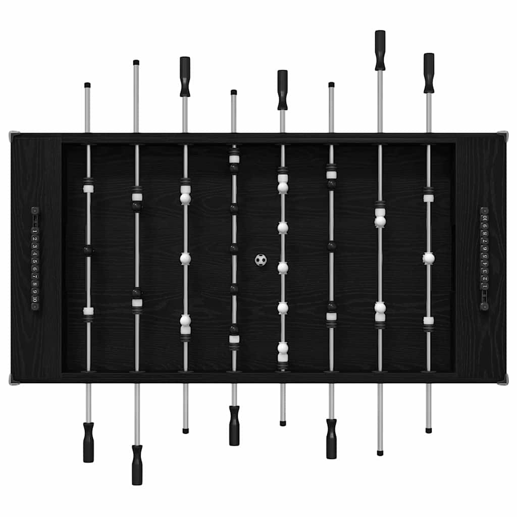 Foosball Table Black Oak 146.5 x 74 x 85 cm Engineered Wood