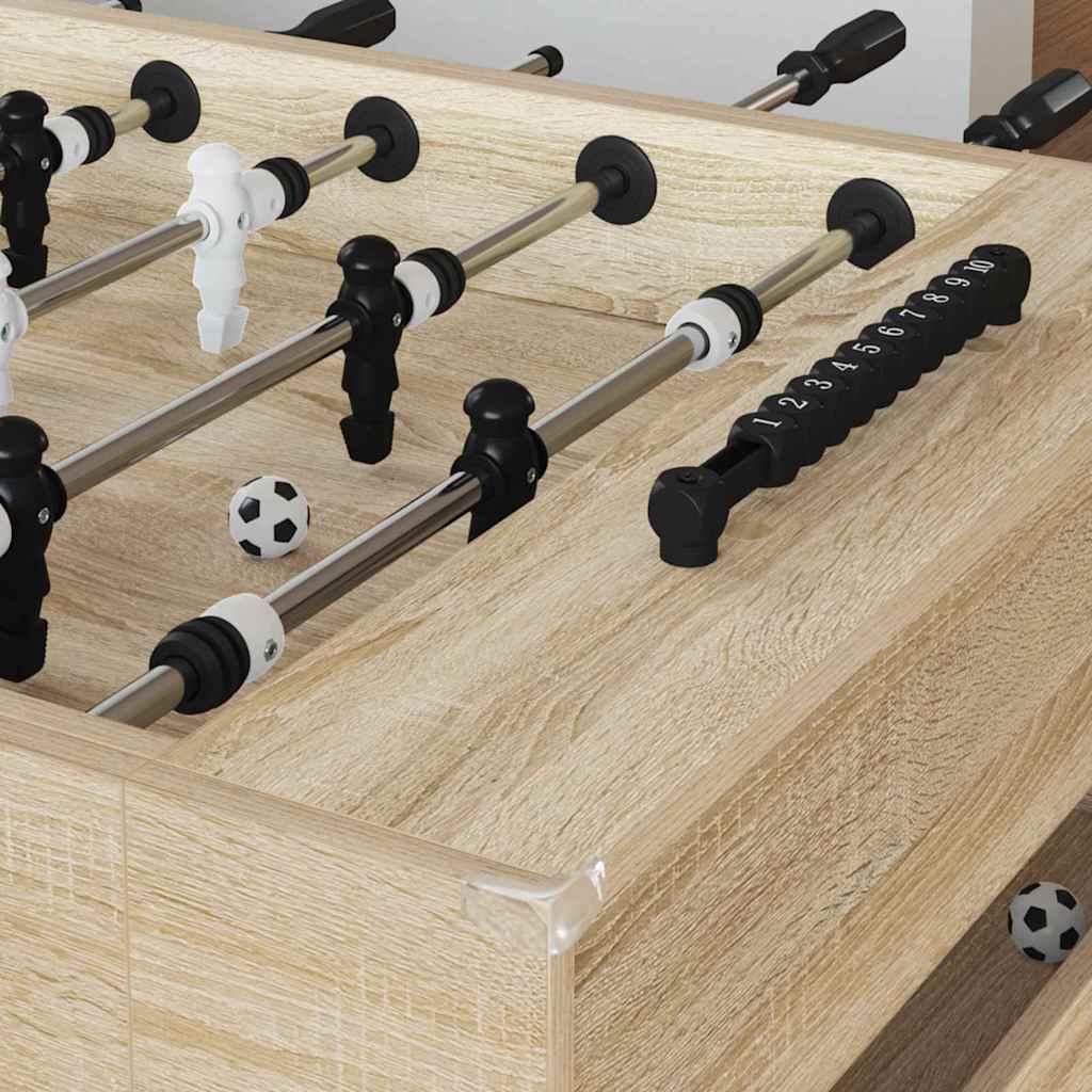 Foosball Table Sonoma Oak 146.5 x 74 x 85 cm Engineered Wood