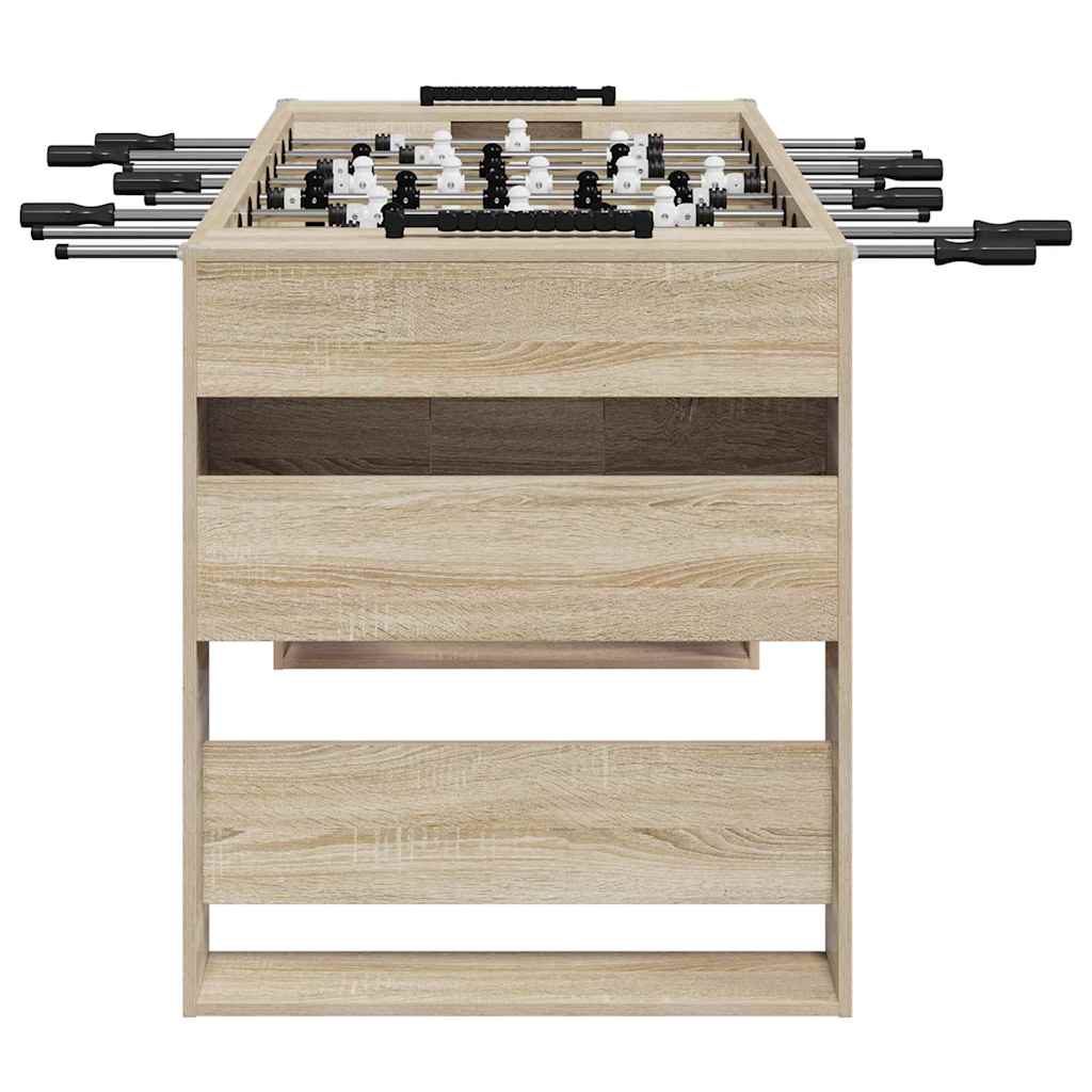 Foosball Table Sonoma Oak 146.5 x 74 x 85 cm Engineered Wood