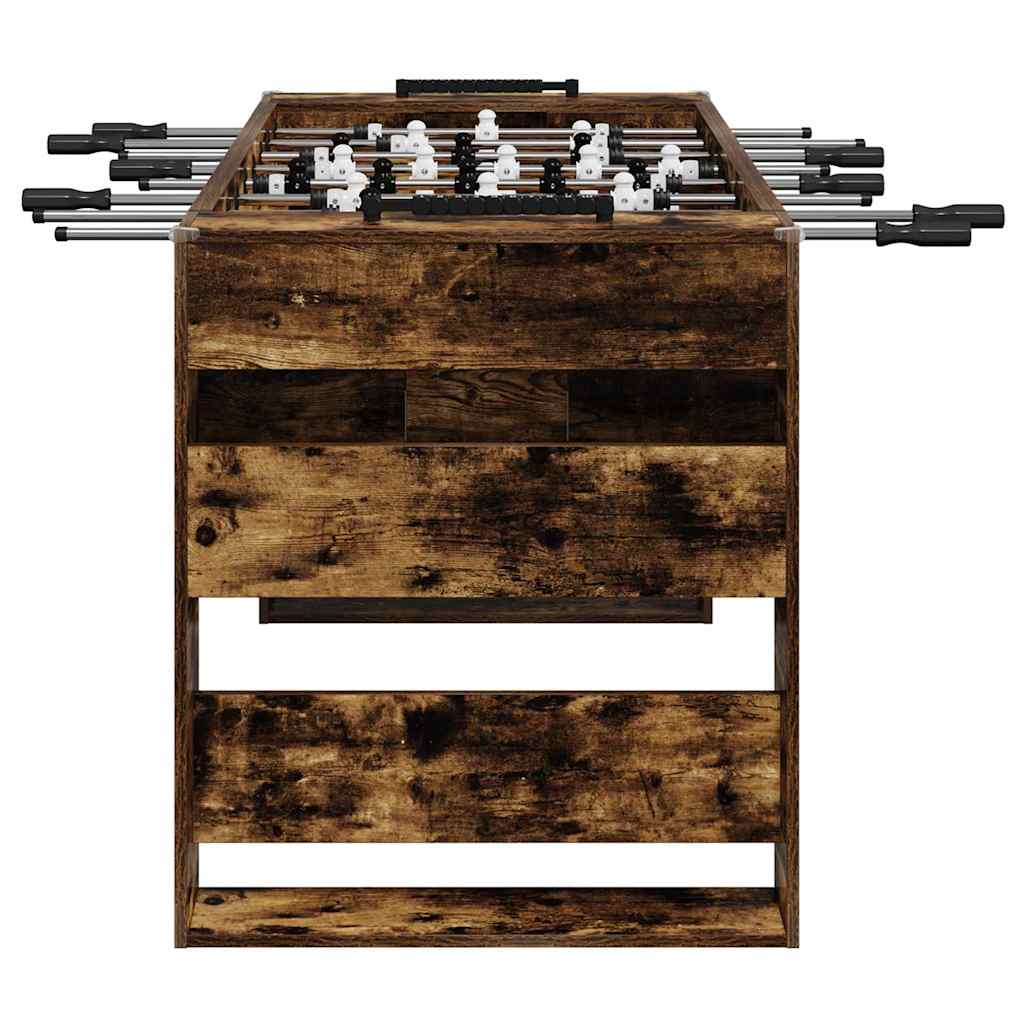 Foosball Table Smoked Oak 146.5 x 74 x 85 cm Engineered Wood