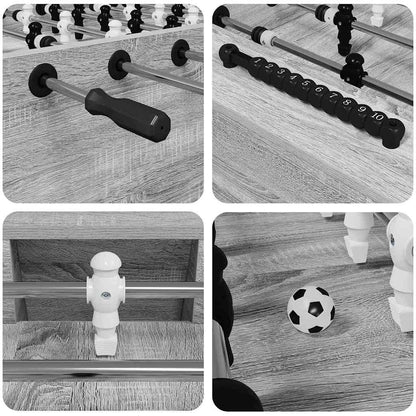 Foosball Table Grey Sonoma 146.5 x 74 x 85 cm Engineered Wood