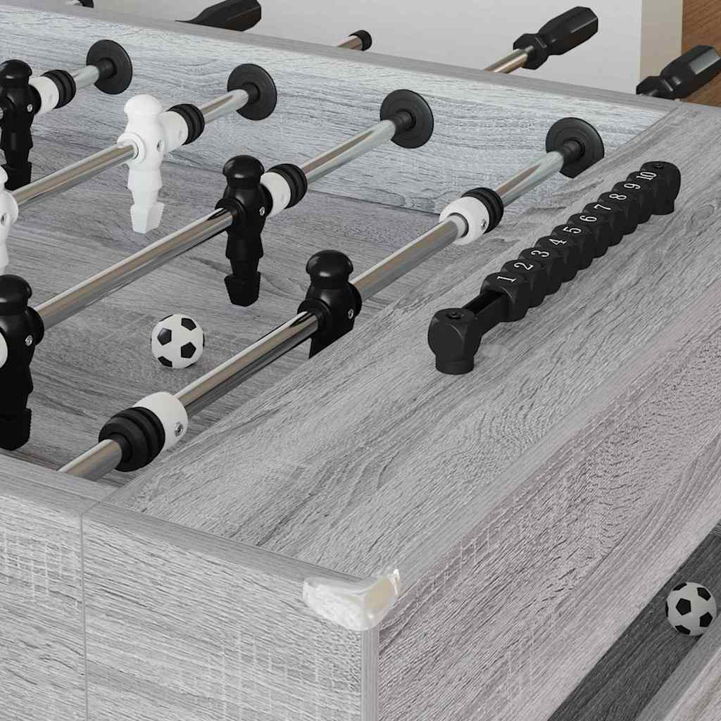 Foosball Table Grey Sonoma 146.5 x 74 x 85 cm Engineered Wood