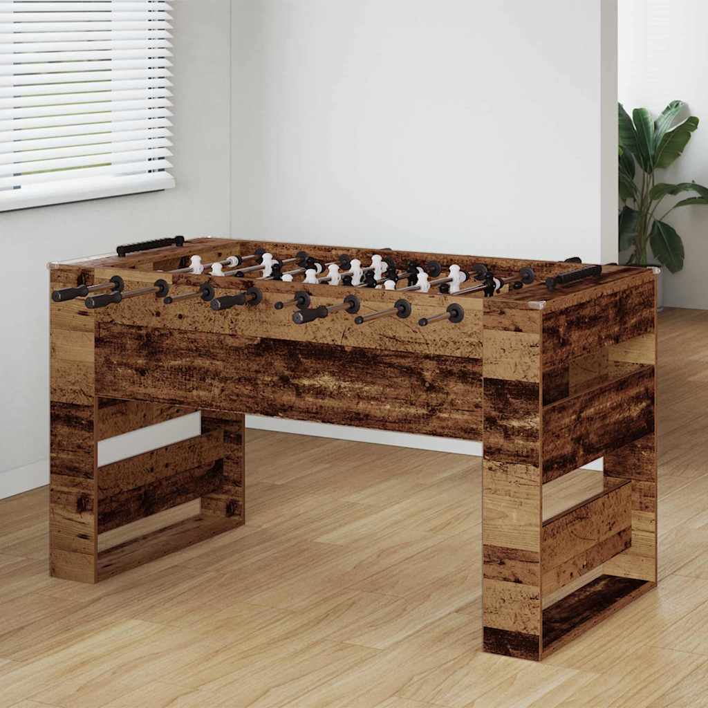 Foosball Table Old Wood 146.5 x 74 x 85 cm Engineered Wood