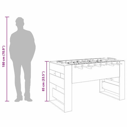 Foosball Table Old Wood 146.5 x 74 x 85 cm Engineered Wood