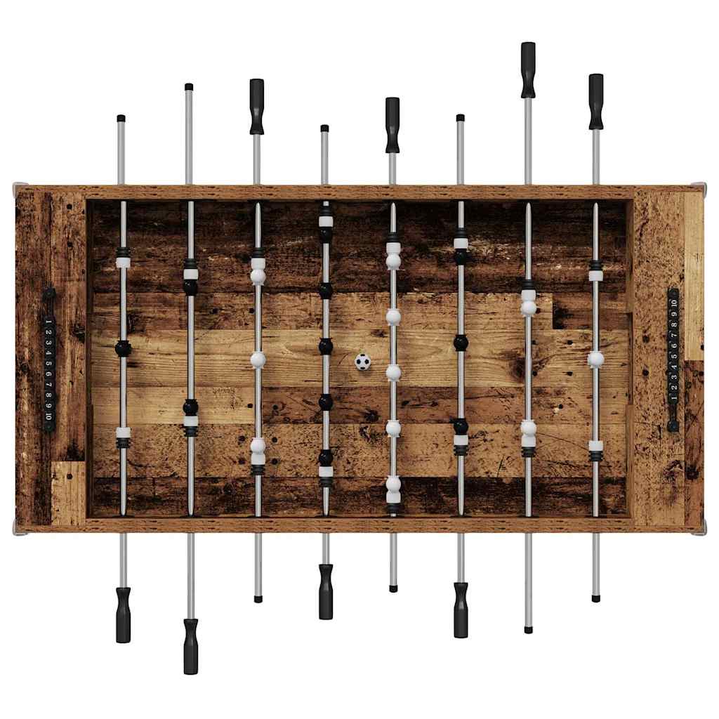 Foosball Table Old Wood 146.5 x 74 x 85 cm Engineered Wood