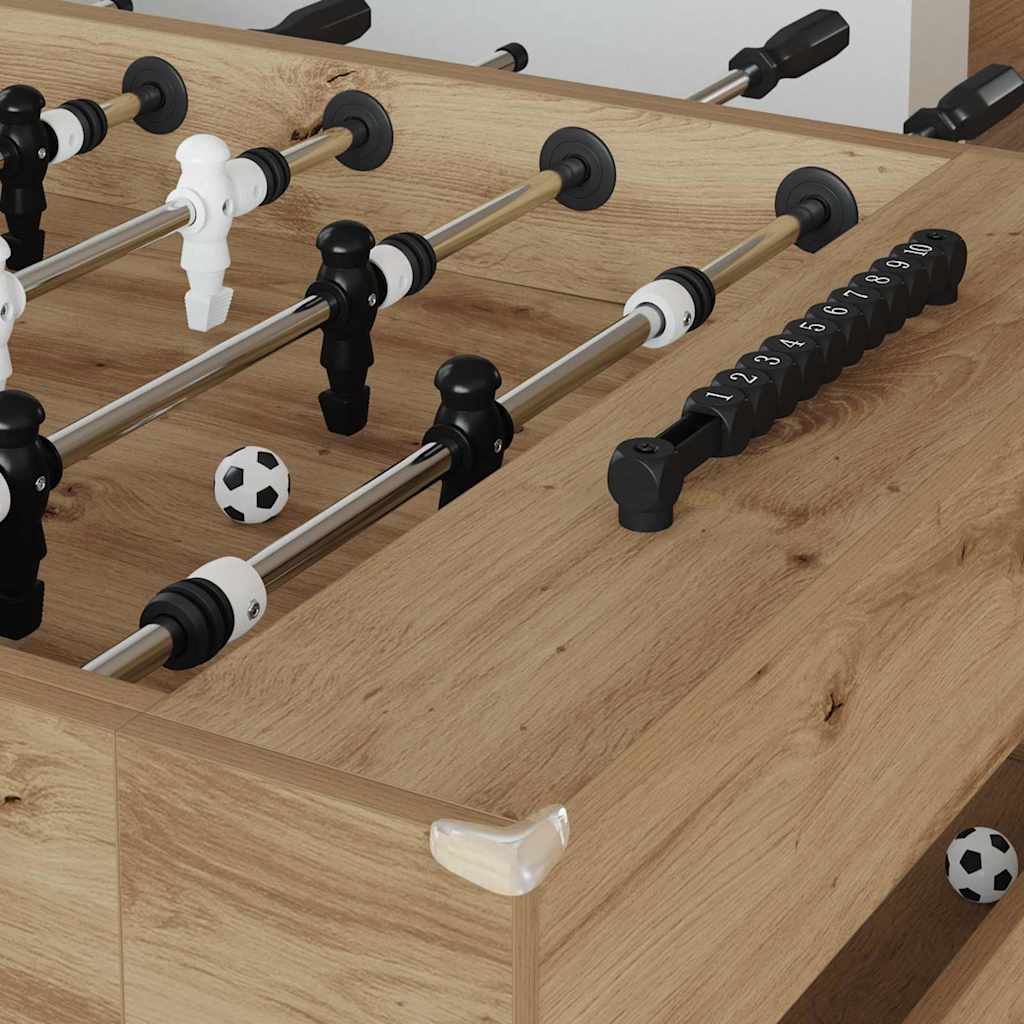 Foosball Table Artisan Oak 146.5 x 74 x 85 cm Engineered Wood