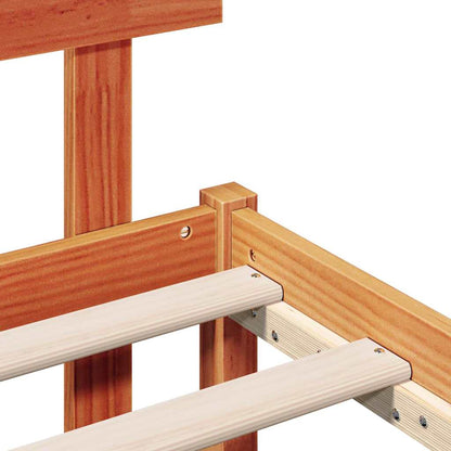 Bed Frame with Headboard Brown 75 x 190 cm Solid Pine wood