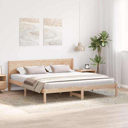 Bed Frame Brown 200 x 200 cm Solid Pine wood