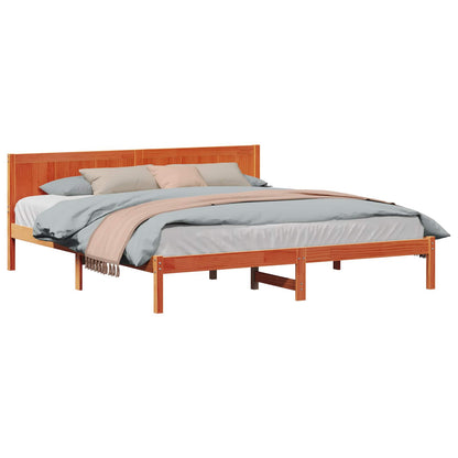 Bed Frame Brown 200 x 200 cm Solid Pine wood
