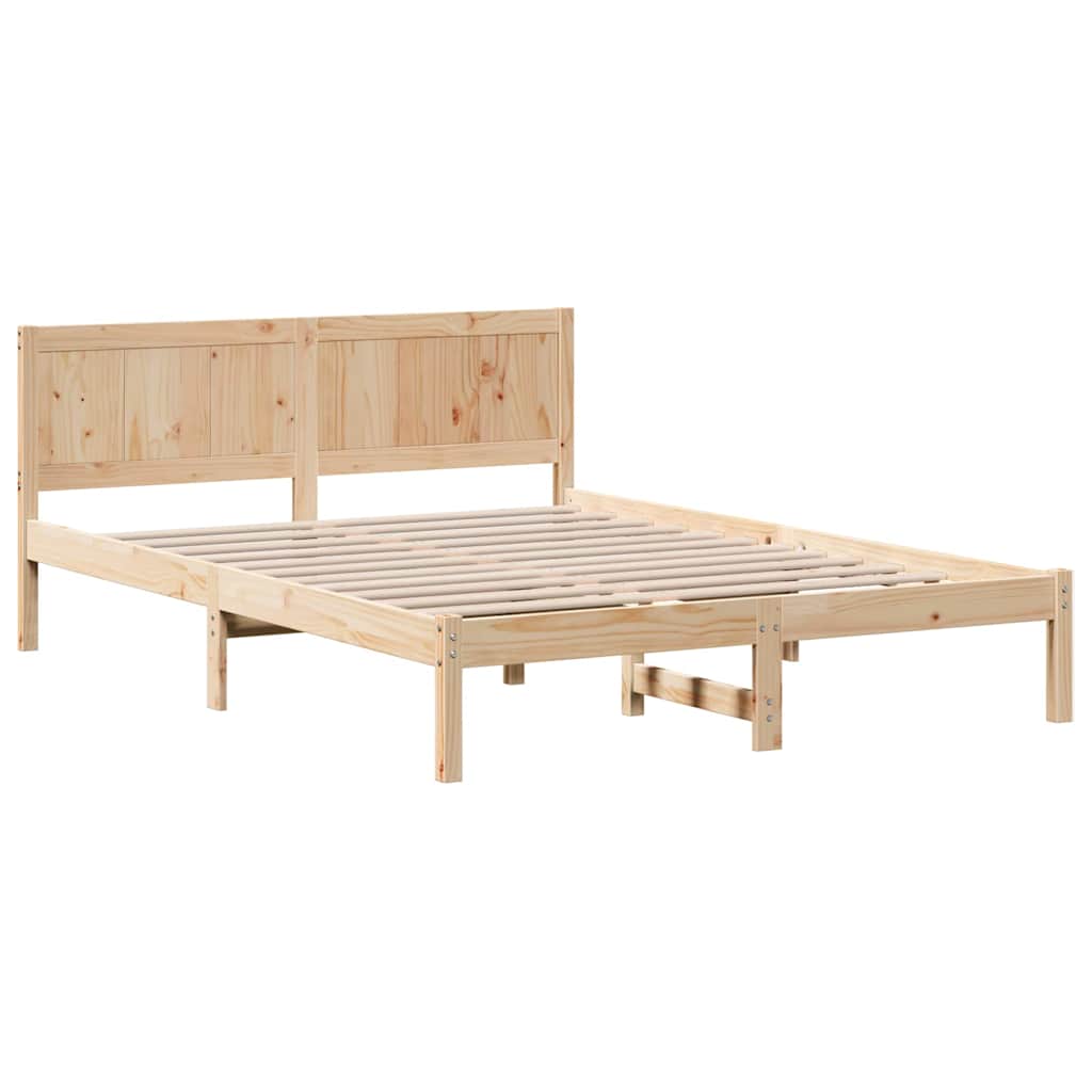Bed Frame Brown 160 x 200 cm Solid Pine wood