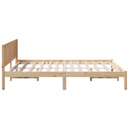 Bed Frame Brown 160 x 200 cm Solid Pine wood