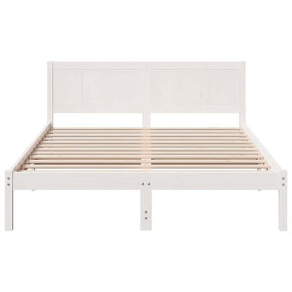 Bed Frame White 160 x 200 cm Solid Pine wood