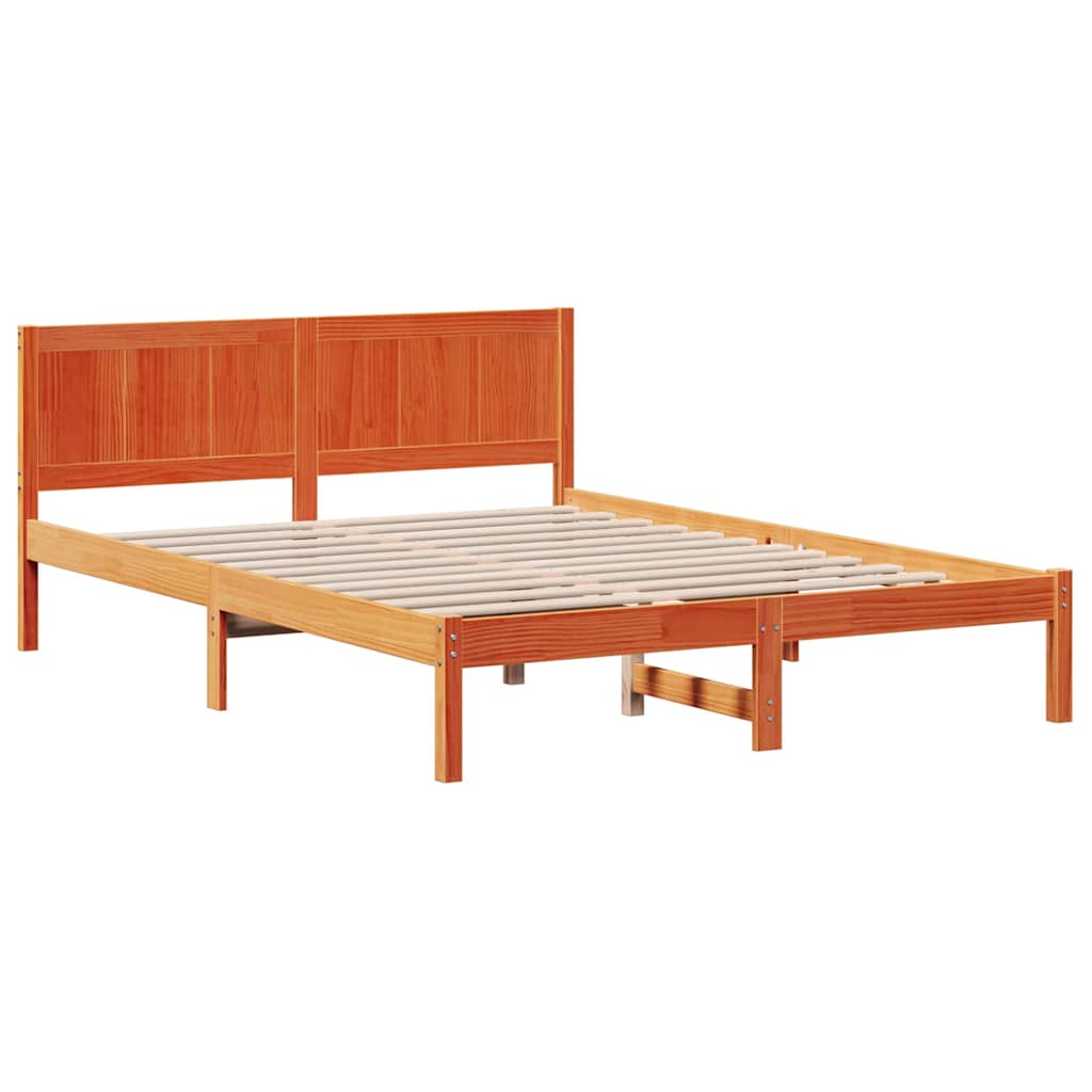 Bed Frame Brown 160 x 200 cm Solid Pine wood