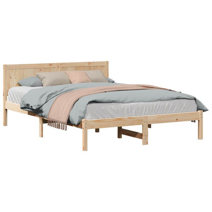 Bed Frame Brown 150 x 200 cm Solid Pine wood