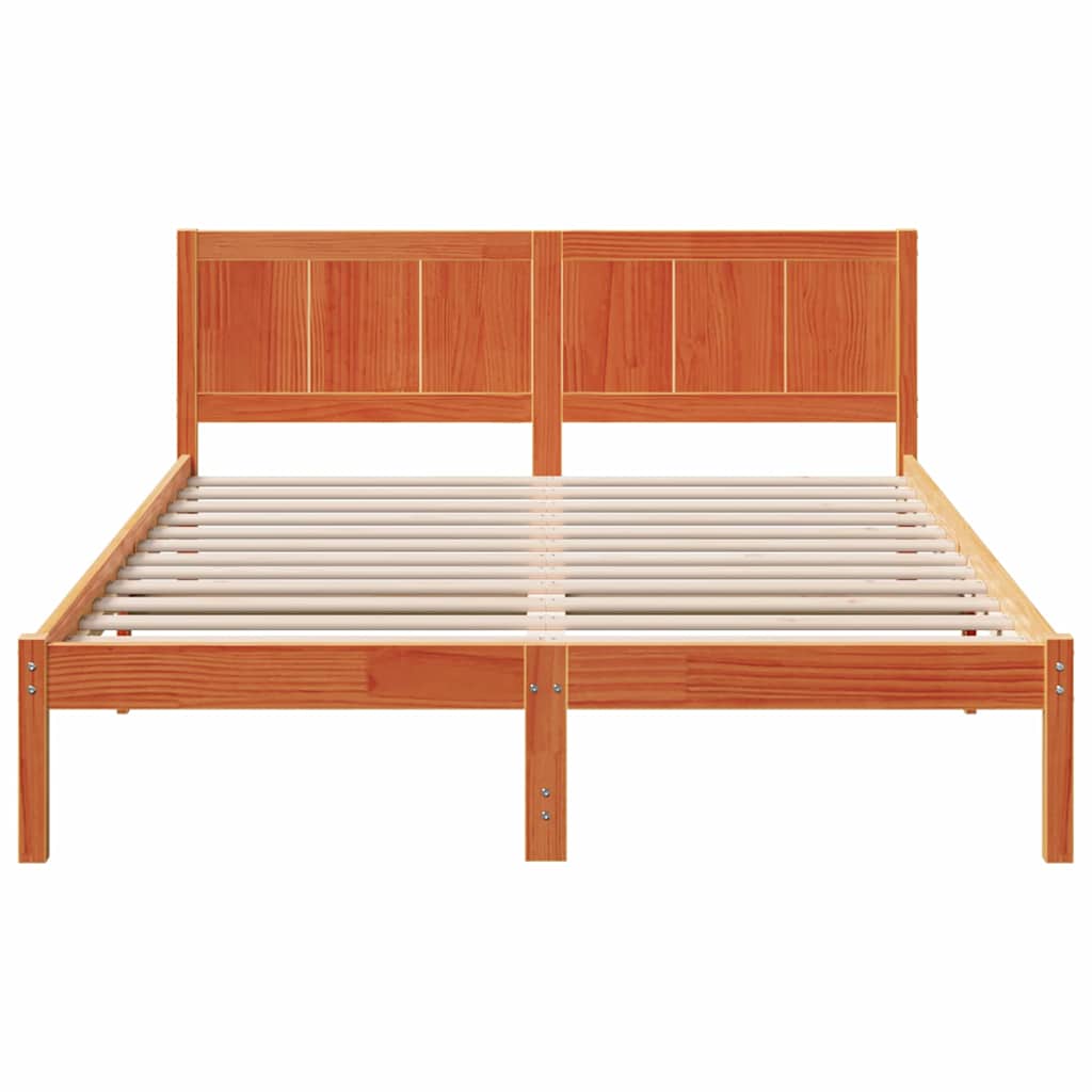 Bed Frame Brown 150 x 200 cm Solid Pine wood