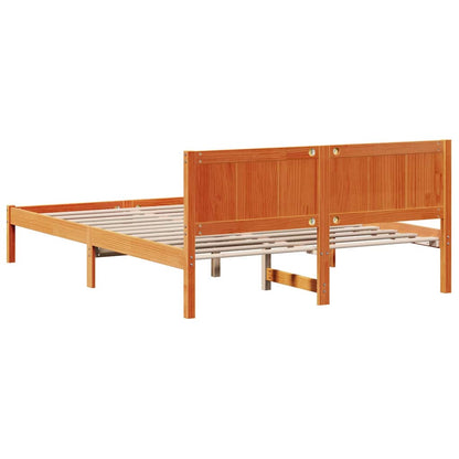 Bed Frame Brown 140 x 200 cm Solid Pine wood