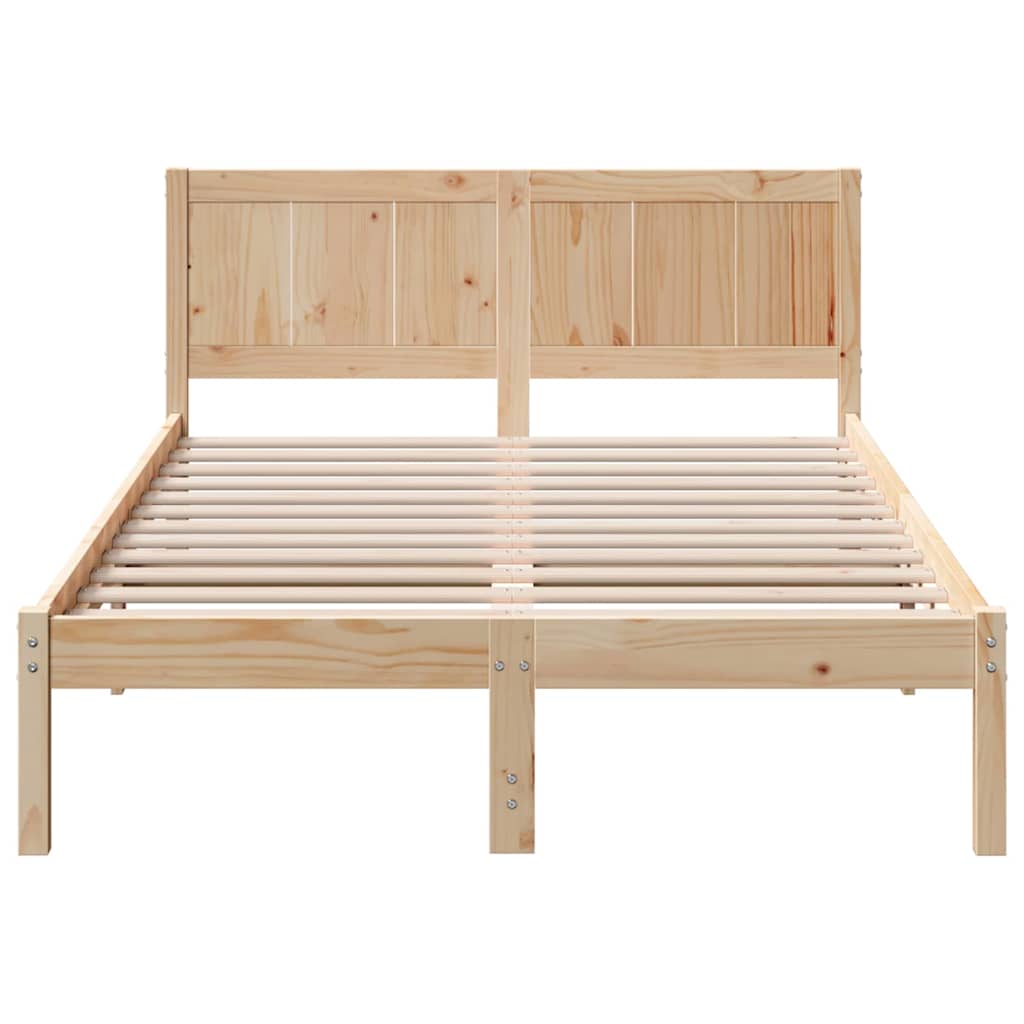 Bed Frame Brown 120 x 200 cm Solid Pine wood
