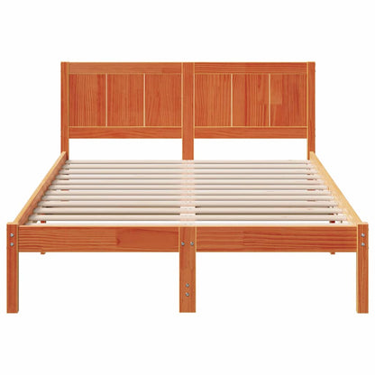 Bed Frame Brown 140 x 190 cm Solid Pine wood