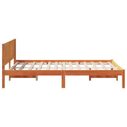 Bed Frame Brown 135 x 190 cm Solid Pine wood