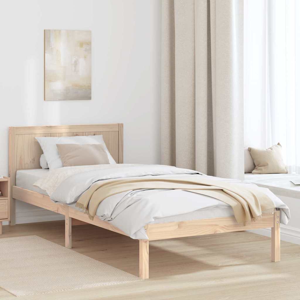 Bed Frame Brown 80 x 200 cm Solid Pine wood