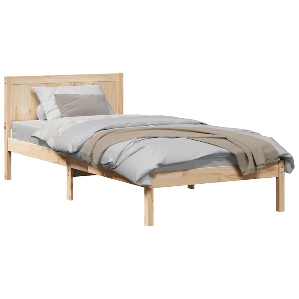 Bed Frame Brown 80 x 200 cm Solid Pine wood