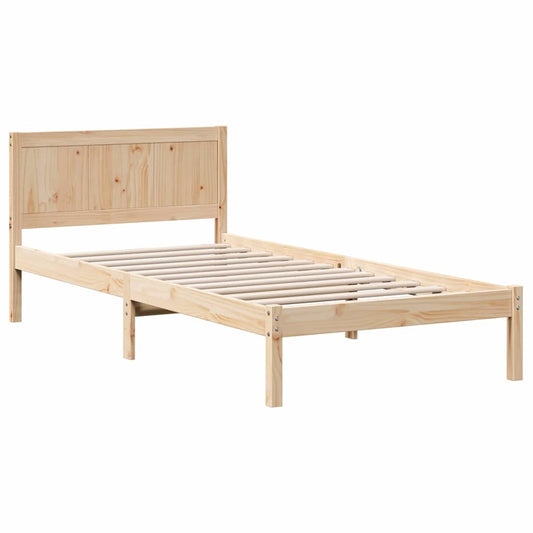 Bed Frame Brown 90 x 200 cm Solid Pine wood