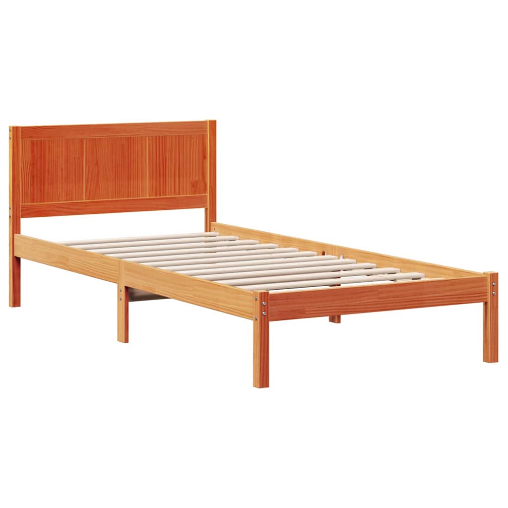 Bed Frame Brown 90 x 200 cm Solid Pine wood
