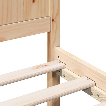 Bed Frame Brown 100 x 200 cm Solid Pine wood