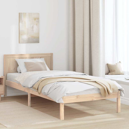 Bed Frame Brown 100 x 200 cm Solid Pine wood