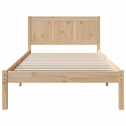 Bed Frame Brown 100 x 200 cm Solid Pine wood